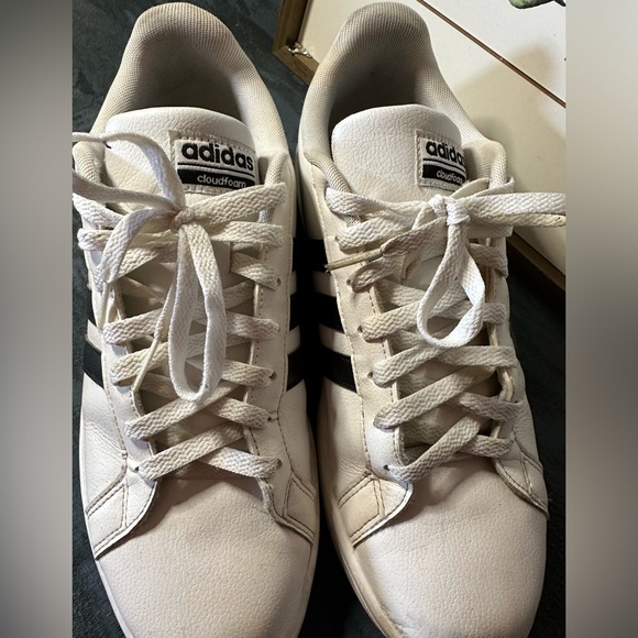 Adidas Grand Court Men’s Tennis Shoes White/Black Retro Sneakers - Picture 4 of 8